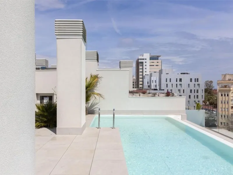 Moderno apartamento de 1 dormitorio con terraza y balcón en Poblenou, Barcelona