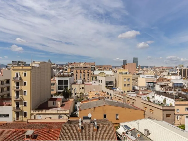Moderno apartamento de 1 dormitorio con terraza y balcón en Poblenou, Barcelona