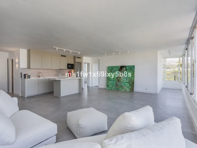 This beautifully renovated two-bedroom apartment is situated in the iconic Torre de Río Real, one of Marbella's most renowned buildings. Located in the exclusive Río Real residential area in Eastern Marbella, it's just a 5-minute drive from Marbella's cit