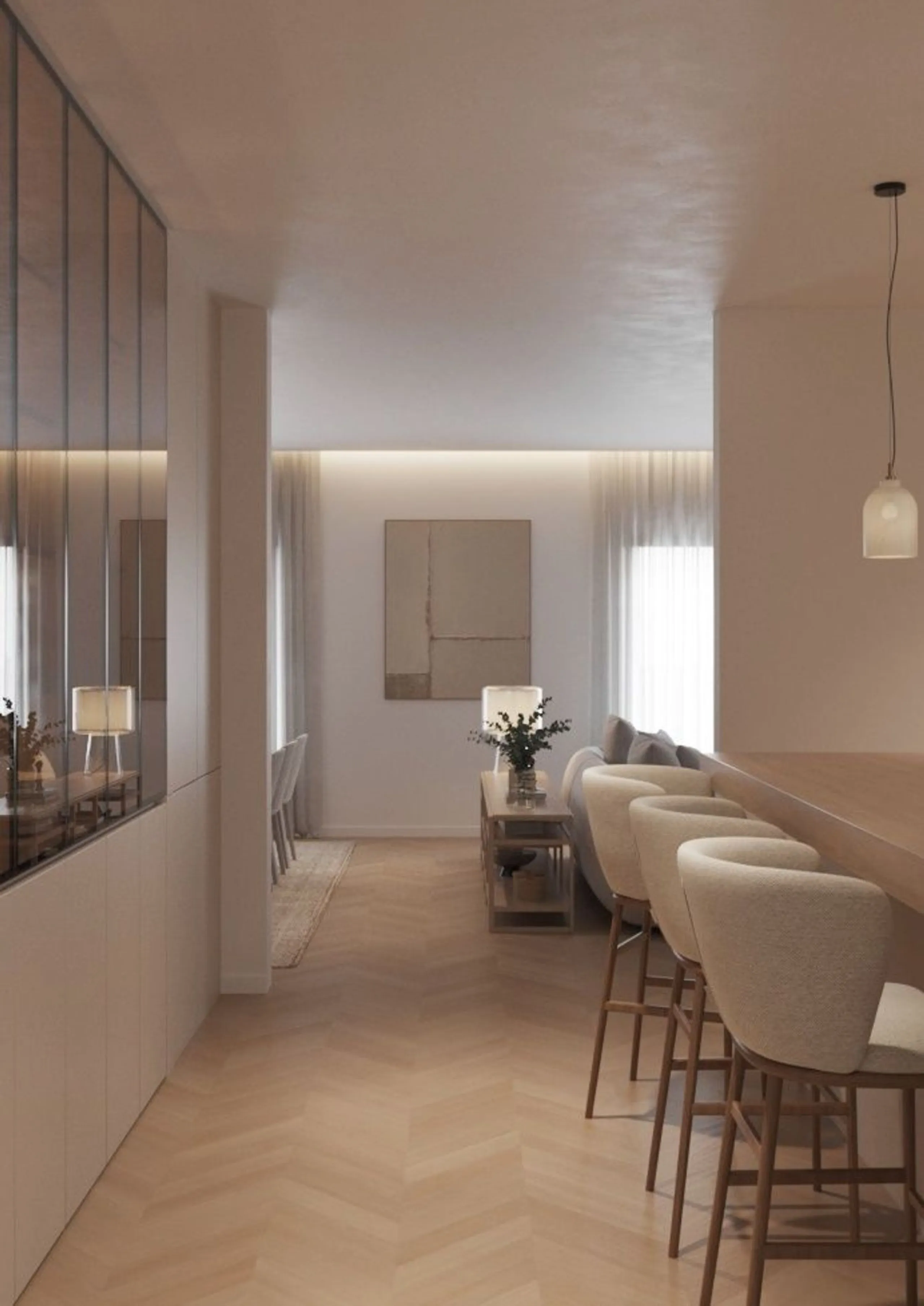 Elegant Designer Apartment with Renovation Project in Barcelona’s Upper Area