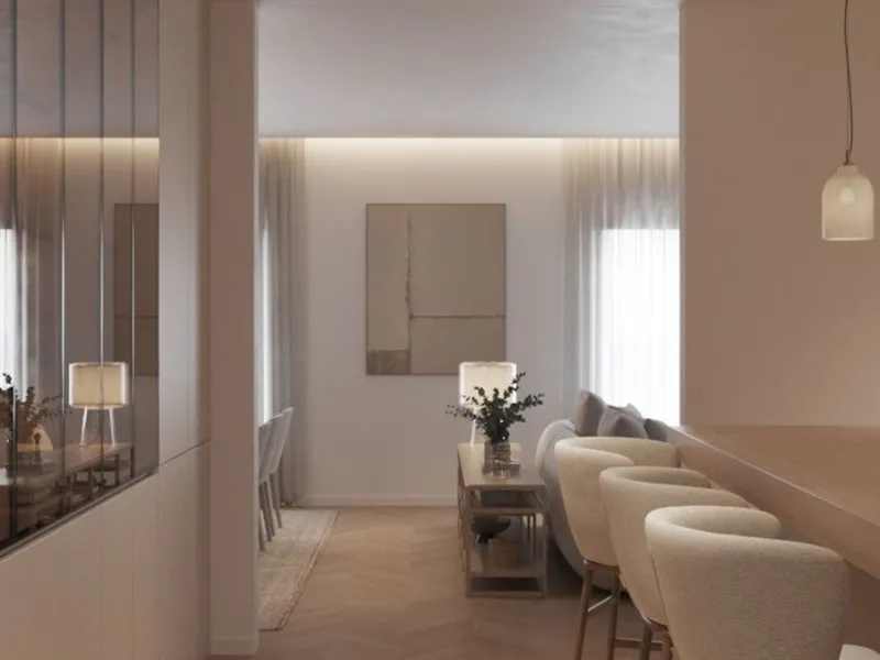 Elegant Designer Apartment with Renovation Project in Barcelona’s Upper Area
