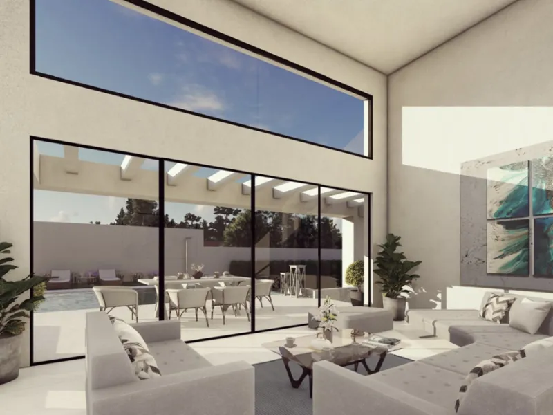 House - Detached Villa в продаже в Estepona, Málaga. В доме 3 спален и 5 ванных комнат. Площадь дома 375 м². Площадь участка 1034 м²