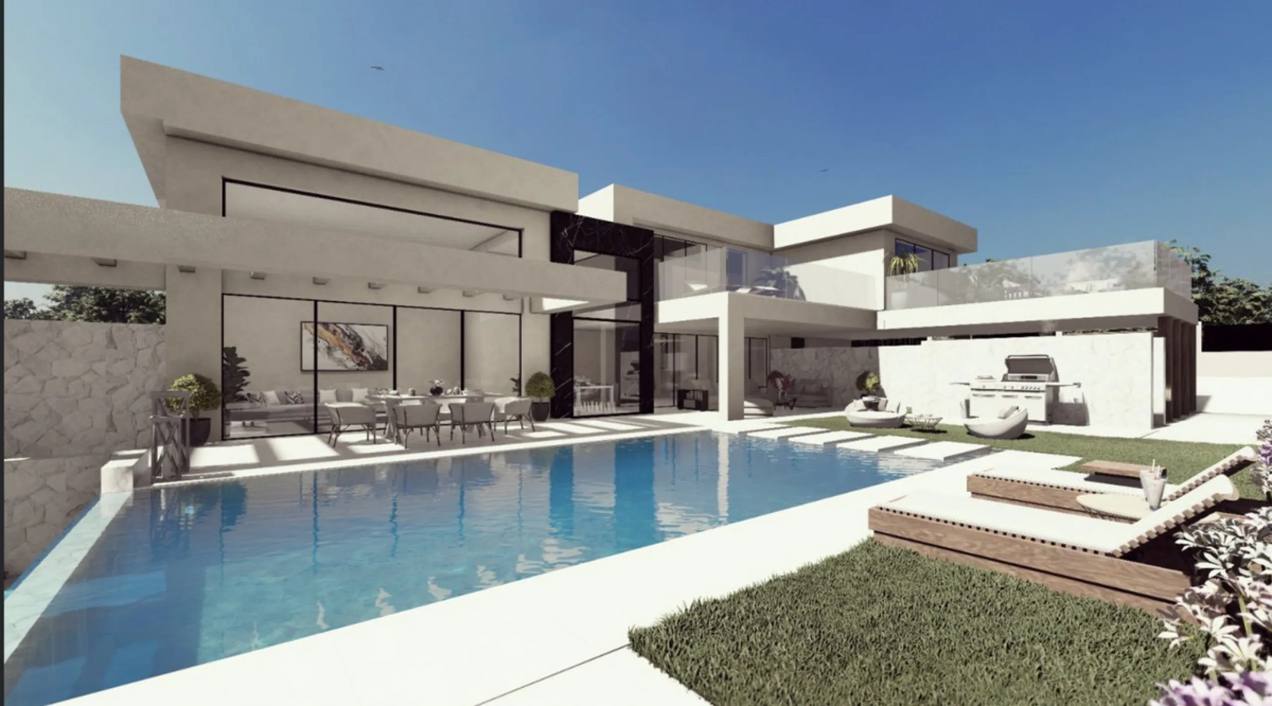 House - Detached Villa в продаже в Estepona, Málaga. В доме 3 спален и 5 ванных комнат. Площадь дома 375 м². Площадь участка 1034 м²