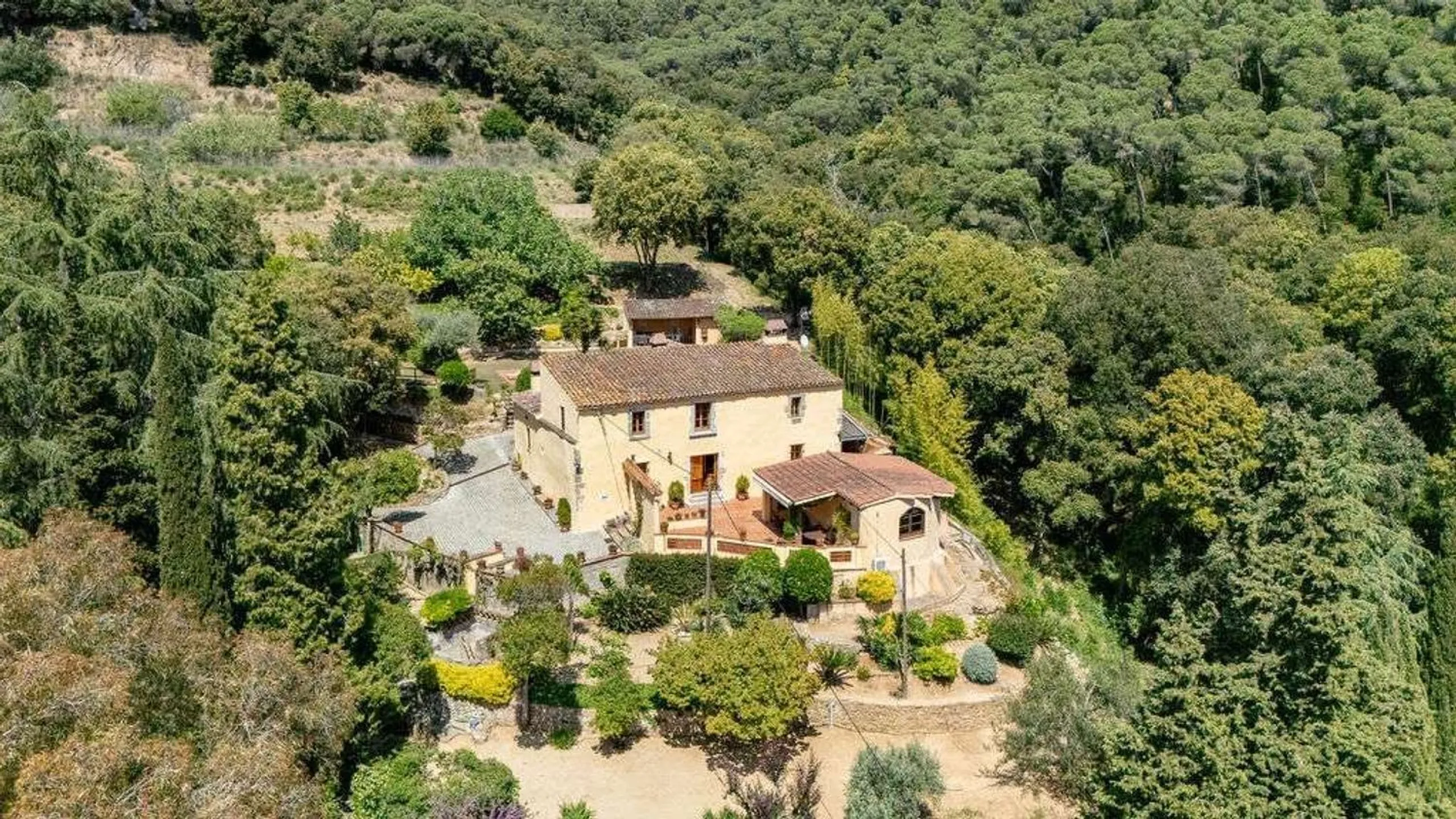 Rehabilitated Catalan Masia with Privacy and Multiple Buildings in the Province of Barcelona
