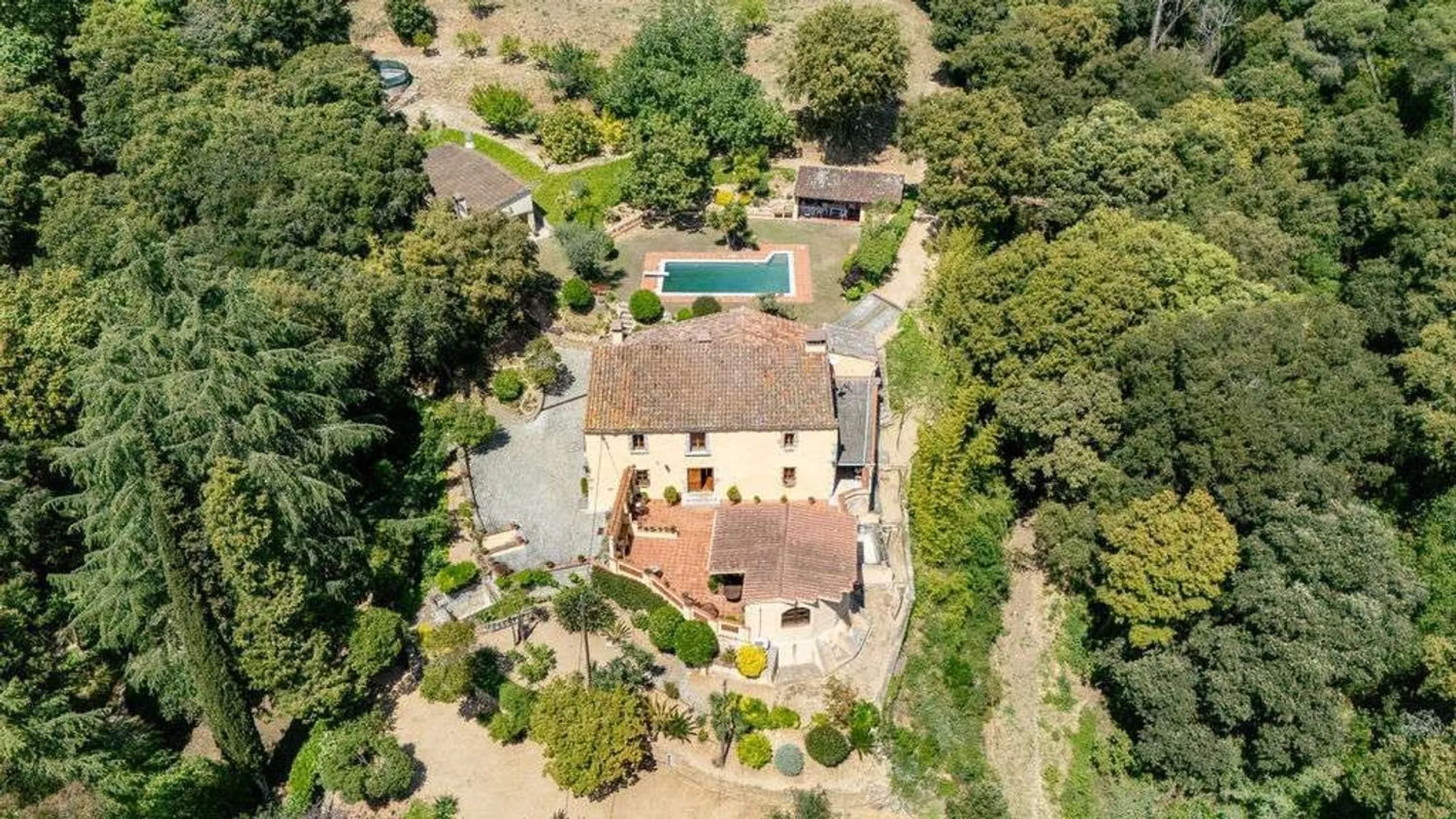 Rehabilitated Catalan Masia with Privacy and Multiple Buildings in the Province of Barcelona