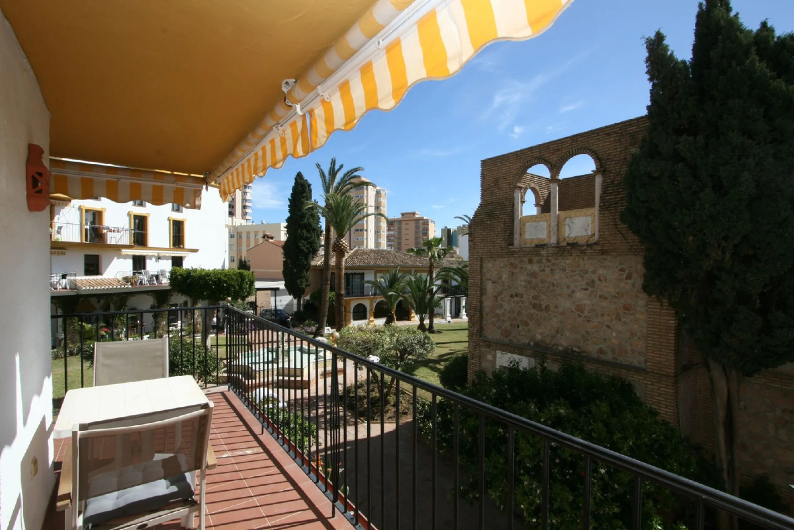 Great opportunity within the most famous complex in Fuengirola, Puebla Lucia. This two bedroom, two bathroom apartment is in perfect condition and sold fully furnished. The apartment is spacious and very sunny and has a lovely terrace. The community is ga