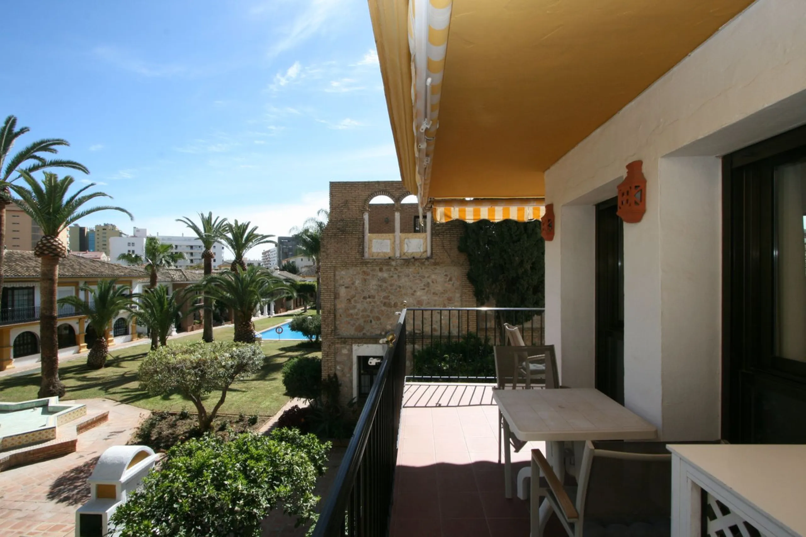 Great opportunity within the most famous complex in Fuengirola, Puebla Lucia. This two bedroom, two bathroom apartment is in perfect condition and sold fully furnished. The apartment is spacious and very sunny and has a lovely terrace. The community is ga