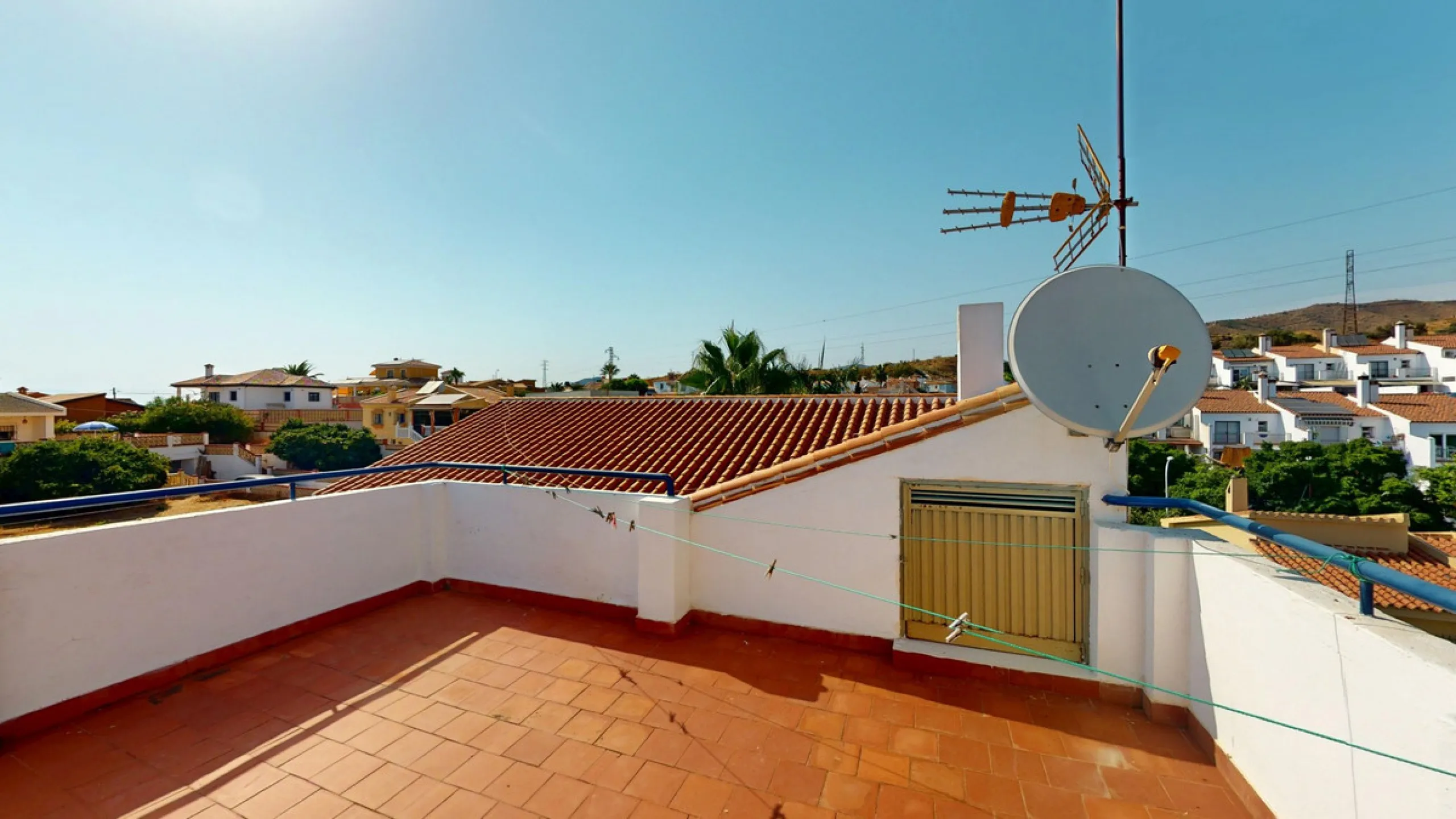 This beautiful Spanish villa spans two floors and features three bedrooms, including an impressive primary suite, and two bathrooms, blending traditional Andalusian charm with modern comfort. The Mediterranean-inspired design is reflected in the terracott