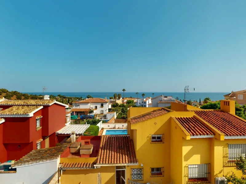 This beautiful Spanish villa spans two floors and features three bedrooms, including an impressive primary suite, and two bathrooms, blending traditional Andalusian charm with modern comfort. The Mediterranean-inspired design is reflected in the terracott