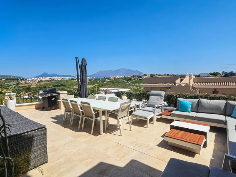 Experience luxury in this refurbished and modified semi-detached home featuring 4 bedrooms, 4 bathrooms, multiple terraces, and breathtaking panoramic views. Enjoy a private garden, private pool, and roof terrace with jacuzzi—all in a tranquil, private lo