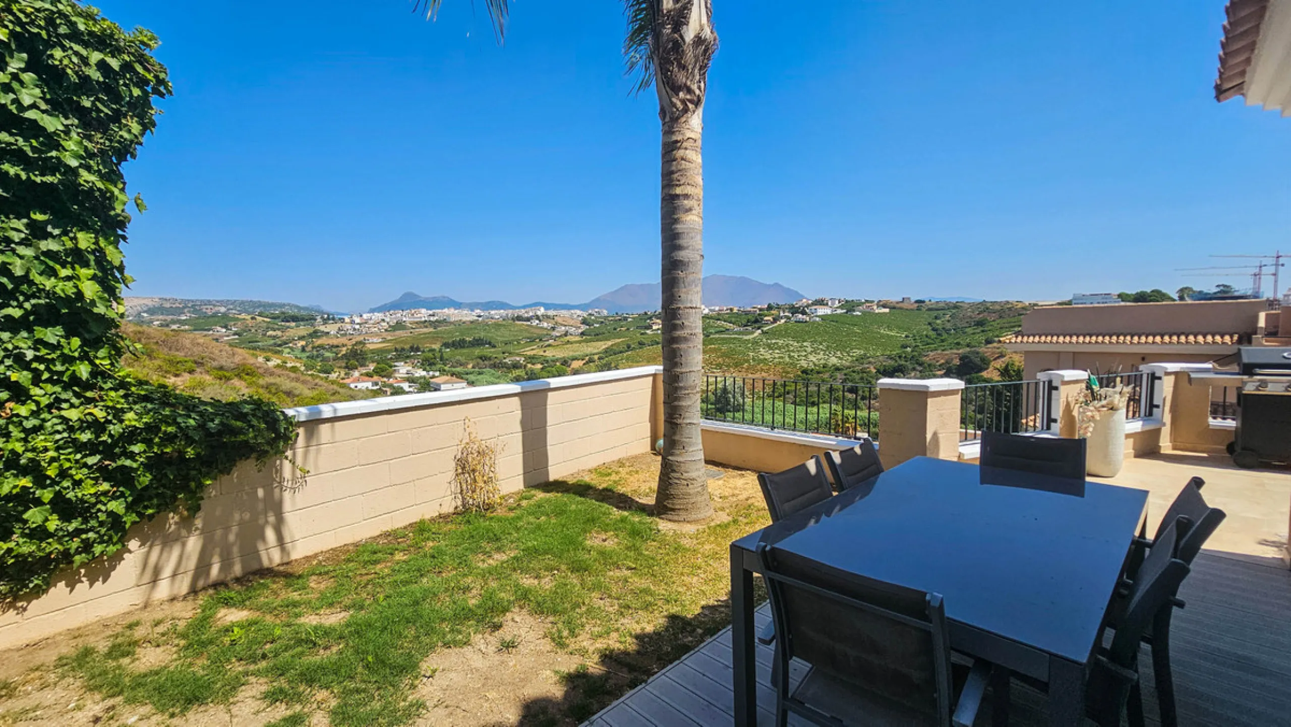 Experience luxury in this refurbished and modified semi-detached home featuring 4 bedrooms, 4 bathrooms, multiple terraces, and breathtaking panoramic views. Enjoy a private garden, private pool, and roof terrace with jacuzzi—all in a tranquil, private lo