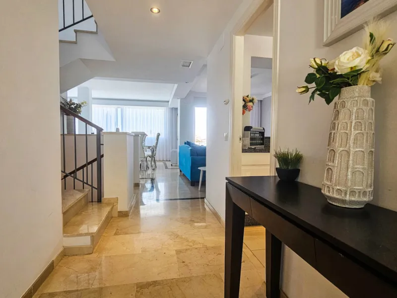Experience luxury in this refurbished and modified semi-detached home featuring 4 bedrooms, 4 bathrooms, multiple terraces, and breathtaking panoramic views. Enjoy a private garden, private pool, and roof terrace with jacuzzi—all in a tranquil, private lo