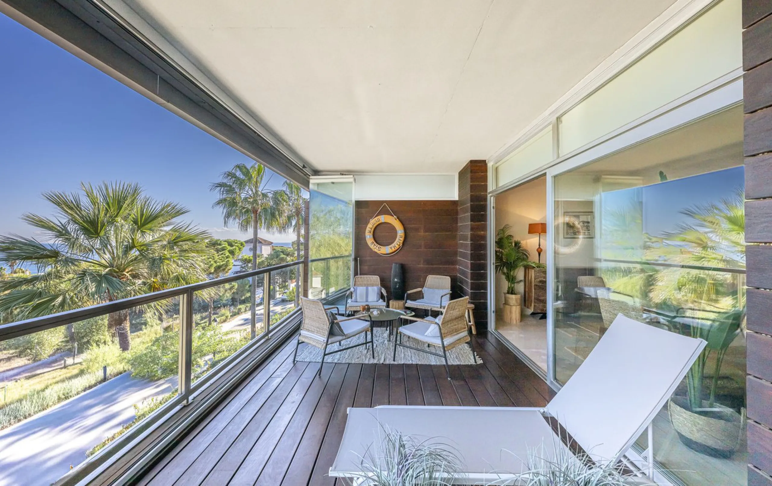 This 3-bedroom, 3-bathroom apartment boasts a stunning 30m² terrace with panoramic sea views. The apartment is very well-maintained, fully furnished, and features underfloor heating, which is very useful during the winter months.
