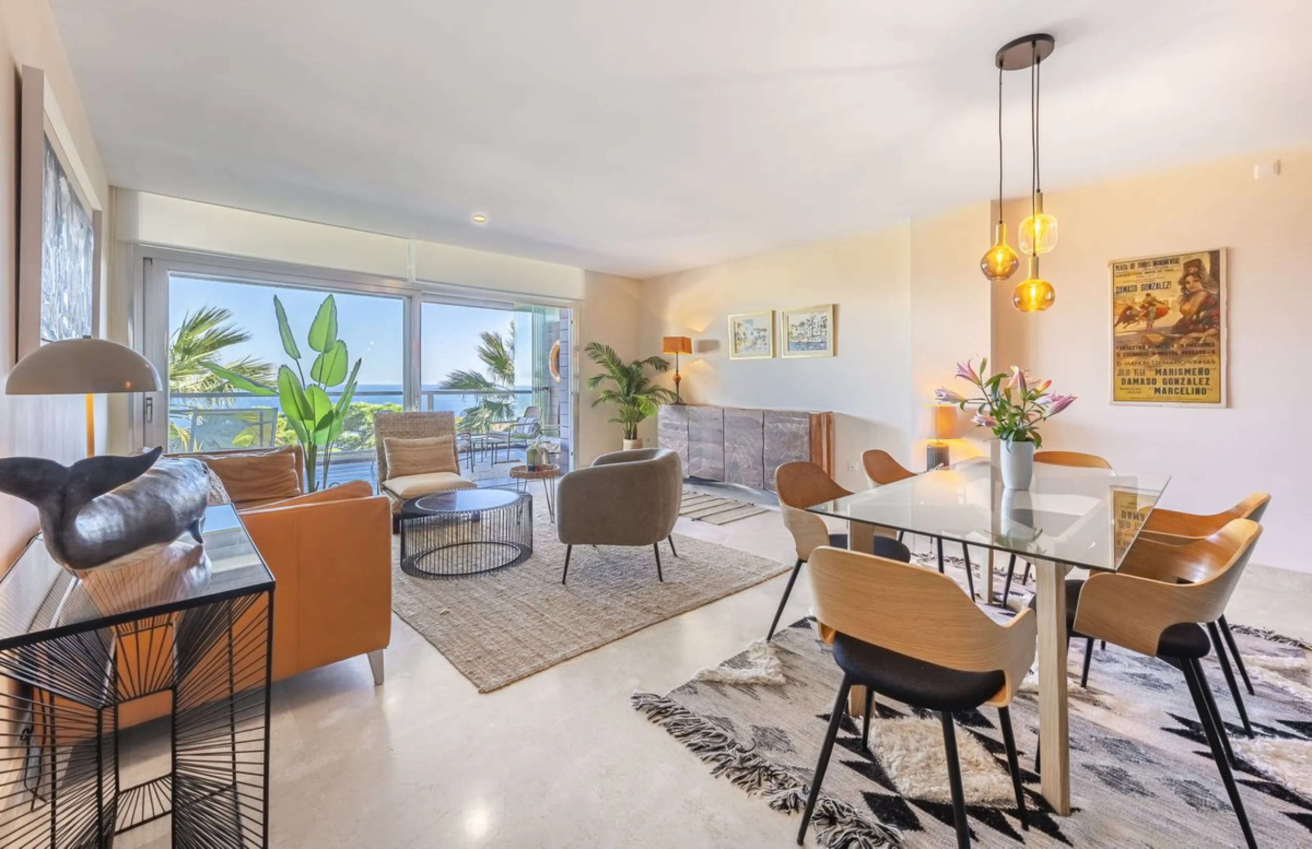 This 3-bedroom, 3-bathroom apartment boasts a stunning 30m² terrace with panoramic sea views. The apartment is very well-maintained, fully furnished, and features underfloor heating, which is very useful during the winter months.
