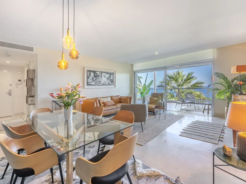 This 3-bedroom, 3-bathroom apartment boasts a stunning 30m² terrace with panoramic sea views. The apartment is very well-maintained, fully furnished, and features underfloor heating, which is very useful during the winter months.