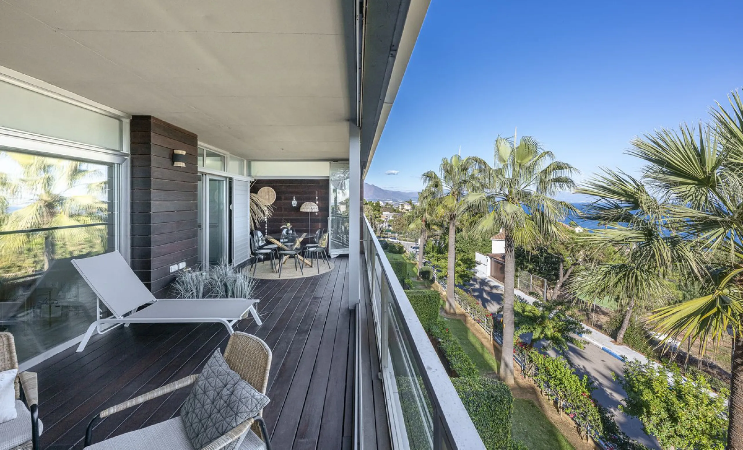 This 3-bedroom, 3-bathroom apartment boasts a stunning 30m² terrace with panoramic sea views. The apartment is very well-maintained, fully furnished, and features underfloor heating, which is very useful during the winter months.