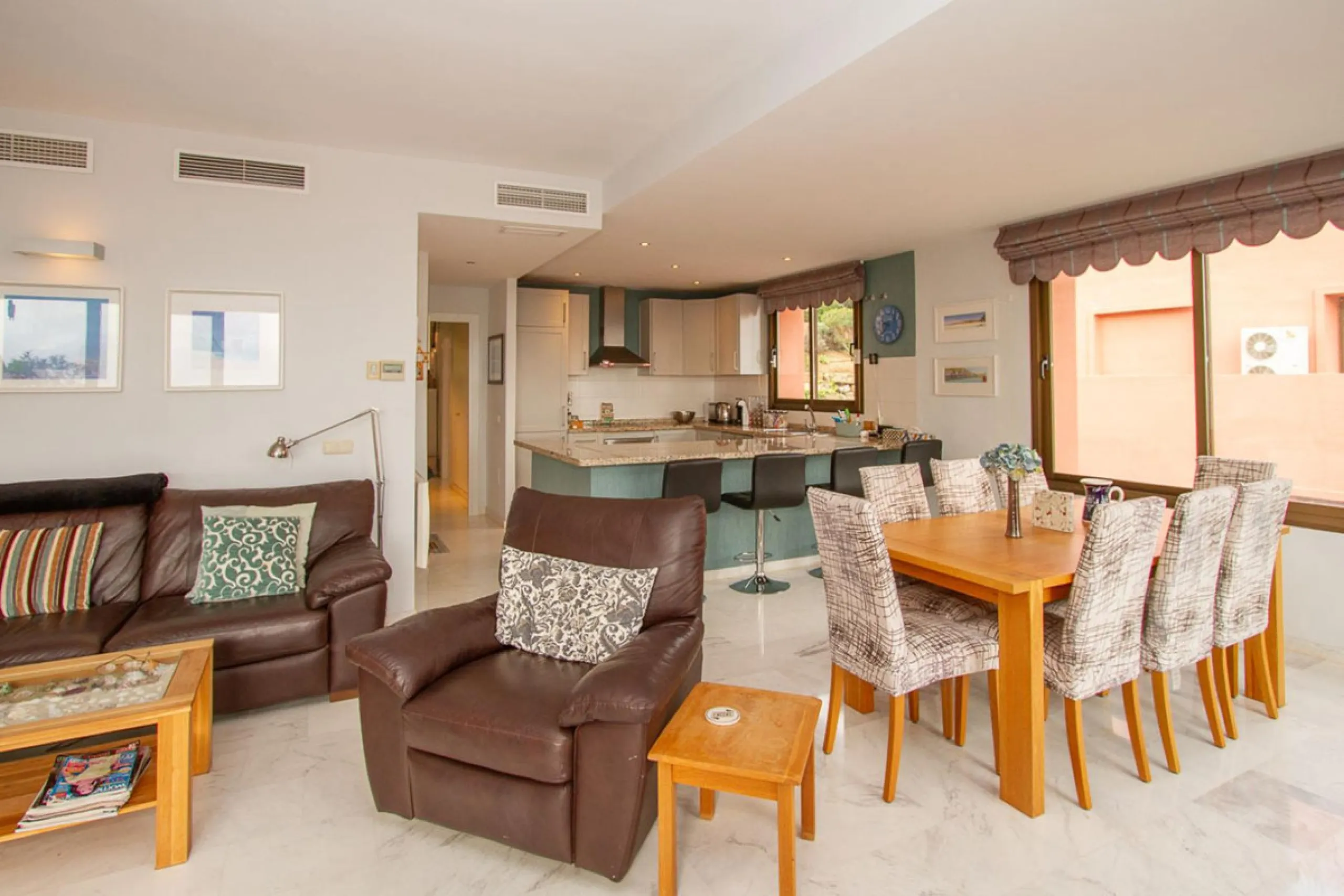 Very large two bedroom two bathroom apartment with the most amazing views Wow !
