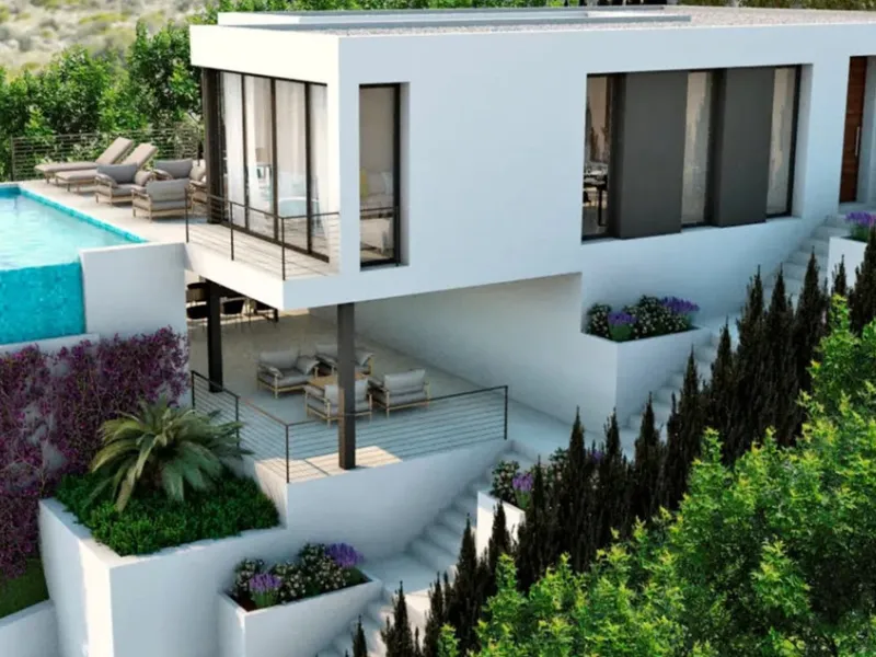 Located next to La Capellanía, just five minutes from the charming Benalmádena Pueblo and directly beneath the iconic Buddhist Stupa in Retamar, this exceptional single-level villa has been designed by one of Spain's most award-winning architects. Every l