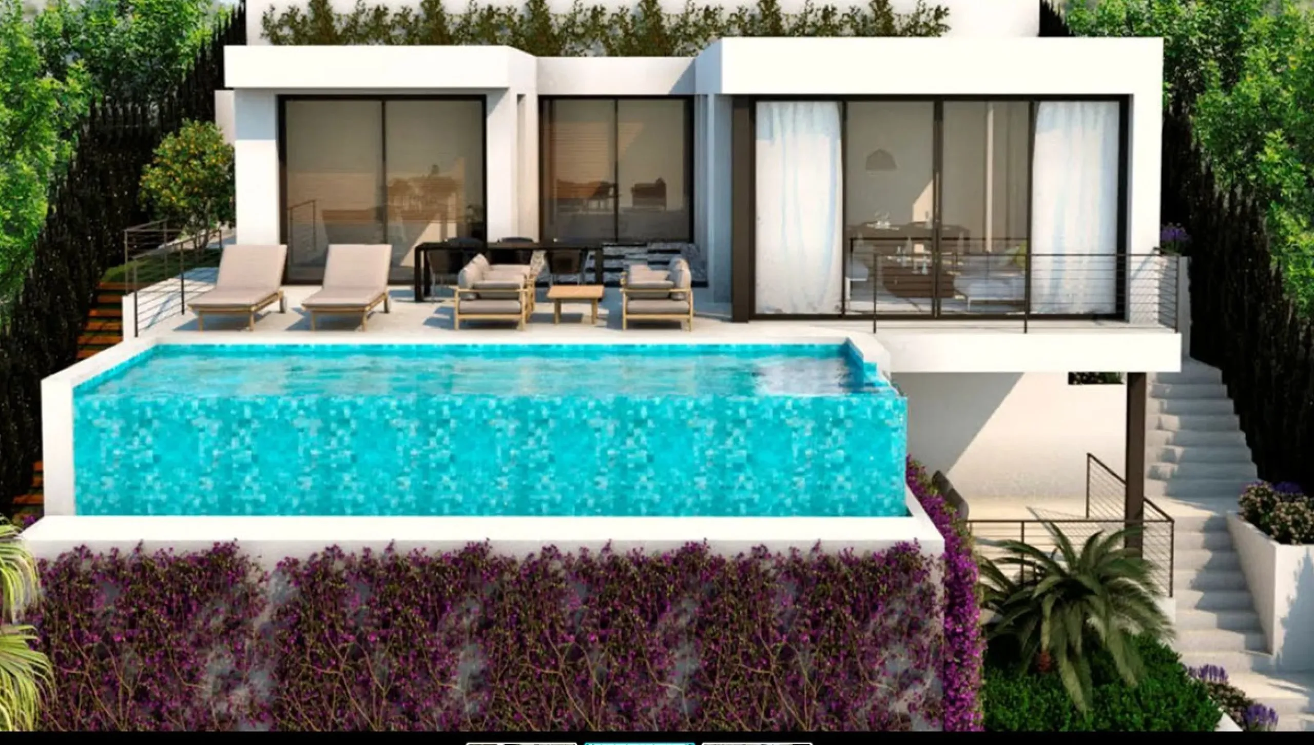 Located next to La Capellanía, just five minutes from the charming Benalmádena Pueblo and directly beneath the iconic Buddhist Stupa in Retamar, this exceptional single-level villa has been designed by one of Spain's most award-winning architects. Every l