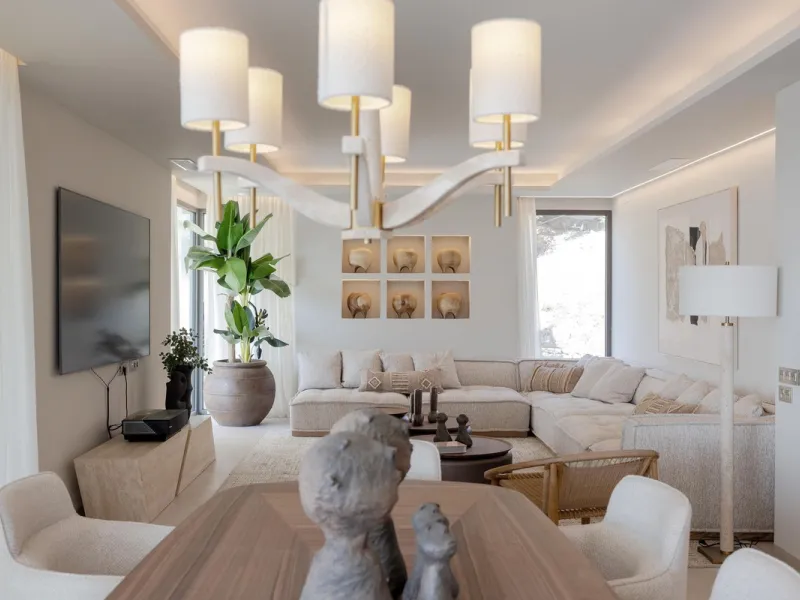 This spectacular detached villa, located in the exclusive area of Benalmádena Costa, is an architectural gem that combines luxury, comfort, and design in a privileged setting. With an impressive interior built area of 954.53 m², an exterior built area of 