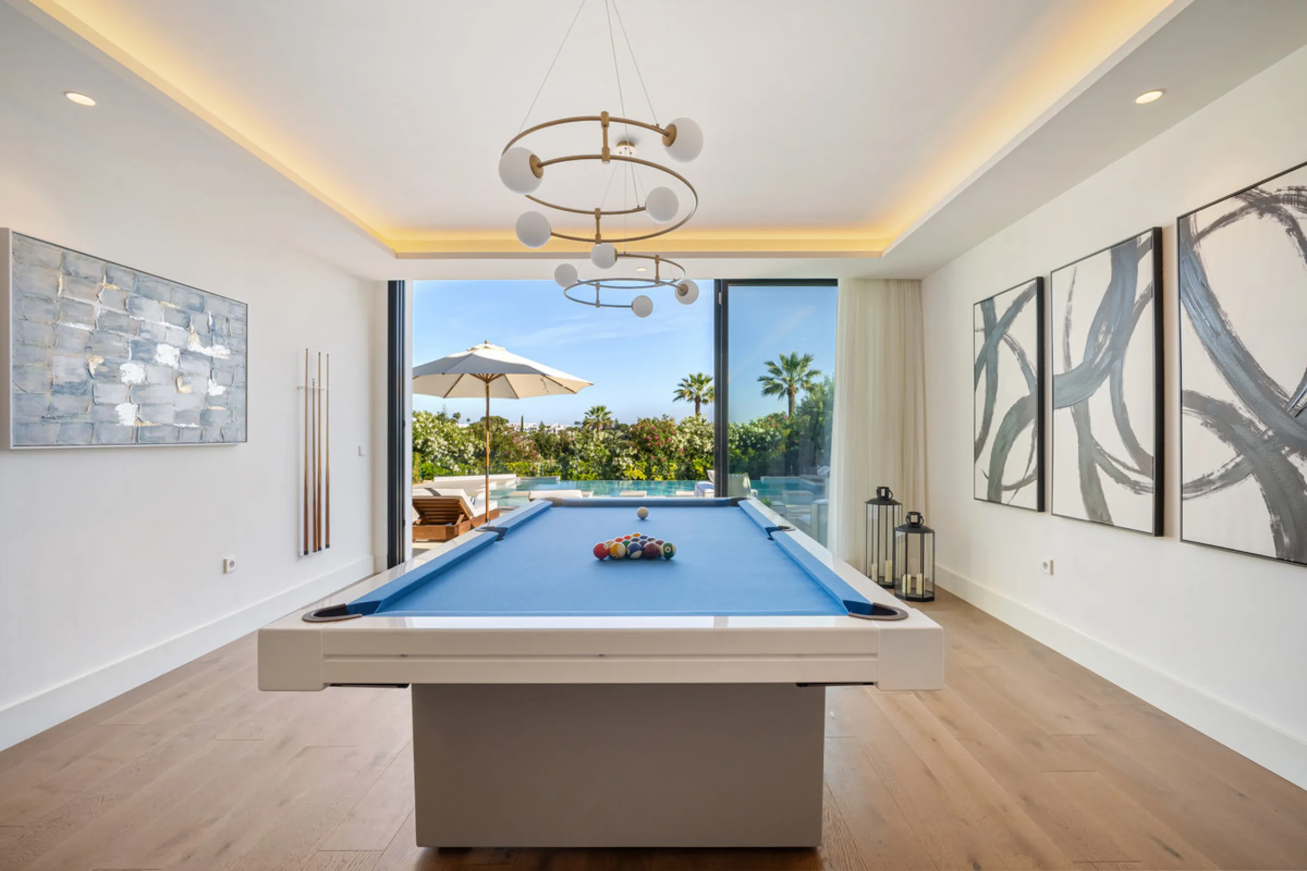 Boasting of unparalleled architecture and unrivalled construction quality, the villa offers sophisticated and contemporary living, sitting on a private plot within a secure community with breathtaking front-line panoramic views towards Los Naranjos Golf c