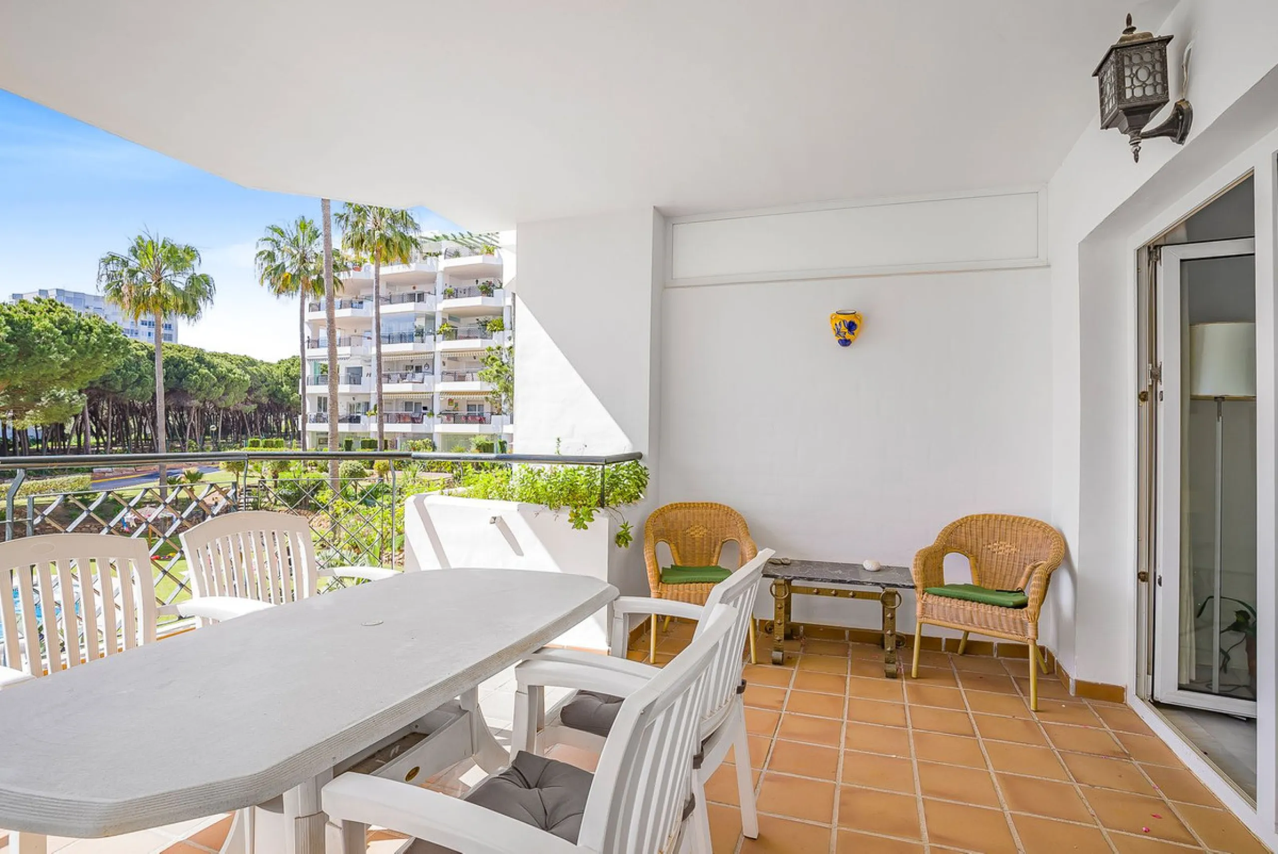 LOCATION! Discover the perfect coastal retreat with this beachfront first-floor apartment located in the prestigious community of Calahonda. This charming flat features two spacious bedrooms and two bathrooms, providing ample space for relaxation and comf