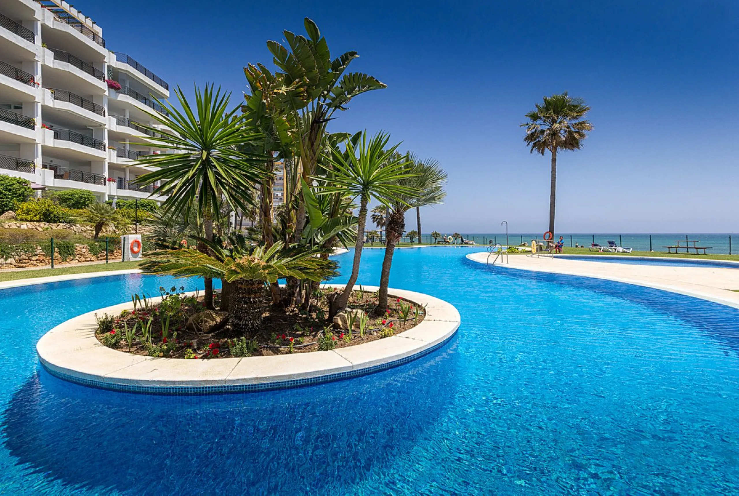 LOCATION! Discover the perfect coastal retreat with this beachfront first-floor apartment located in the prestigious community of Calahonda. This charming flat features two spacious bedrooms and two bathrooms, providing ample space for relaxation and comf