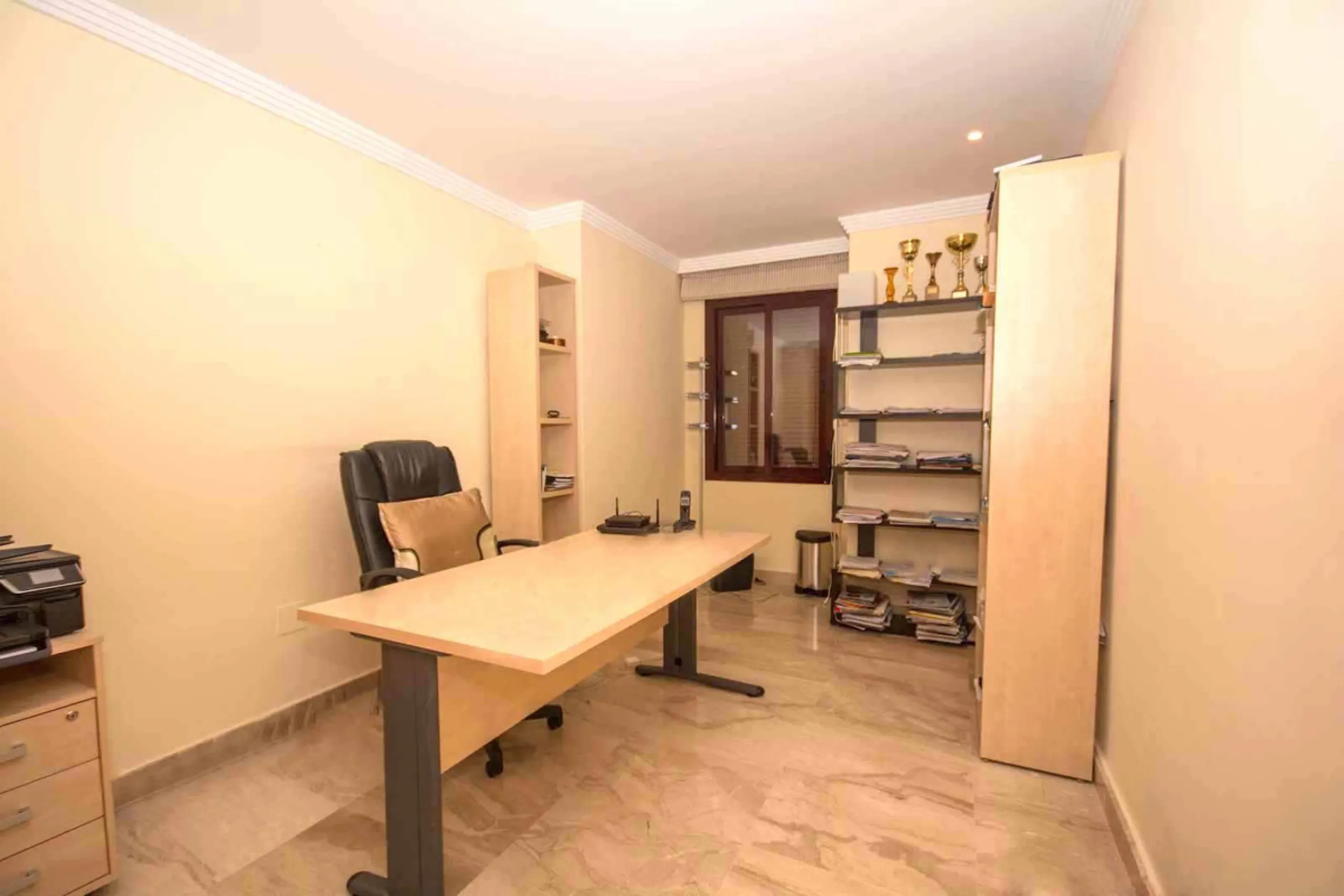 Fantastic 201m2 built,183 m2 usable ground floor south oriented apartment (elevated 2 meters above ground floor), fully furnished in a new beach side urbanization located in the heart of the "New Golden Mile", close to the 5 stars Hotels Ikos &  Las Dunas