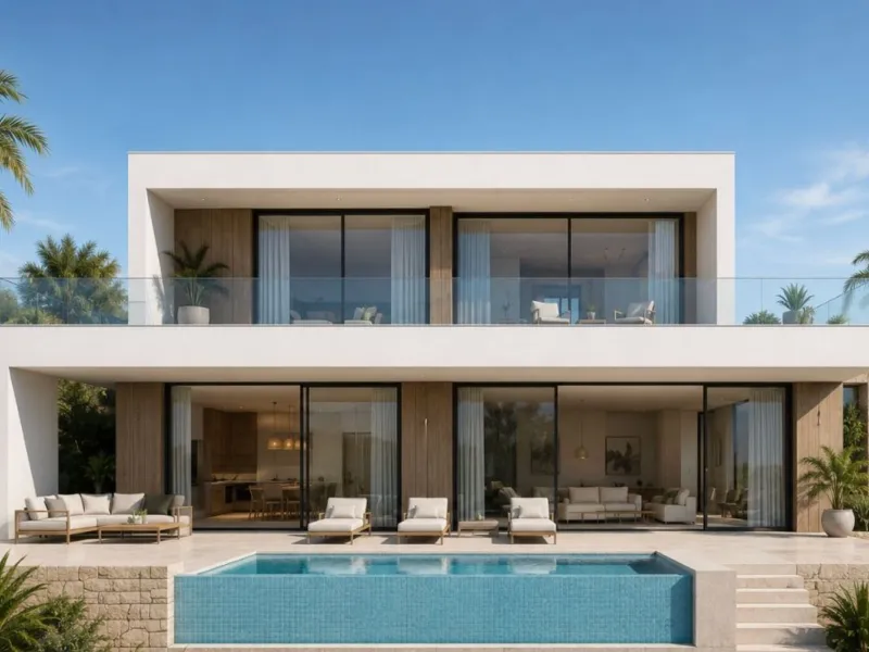 Newly built detached villa with sea views in Cunit