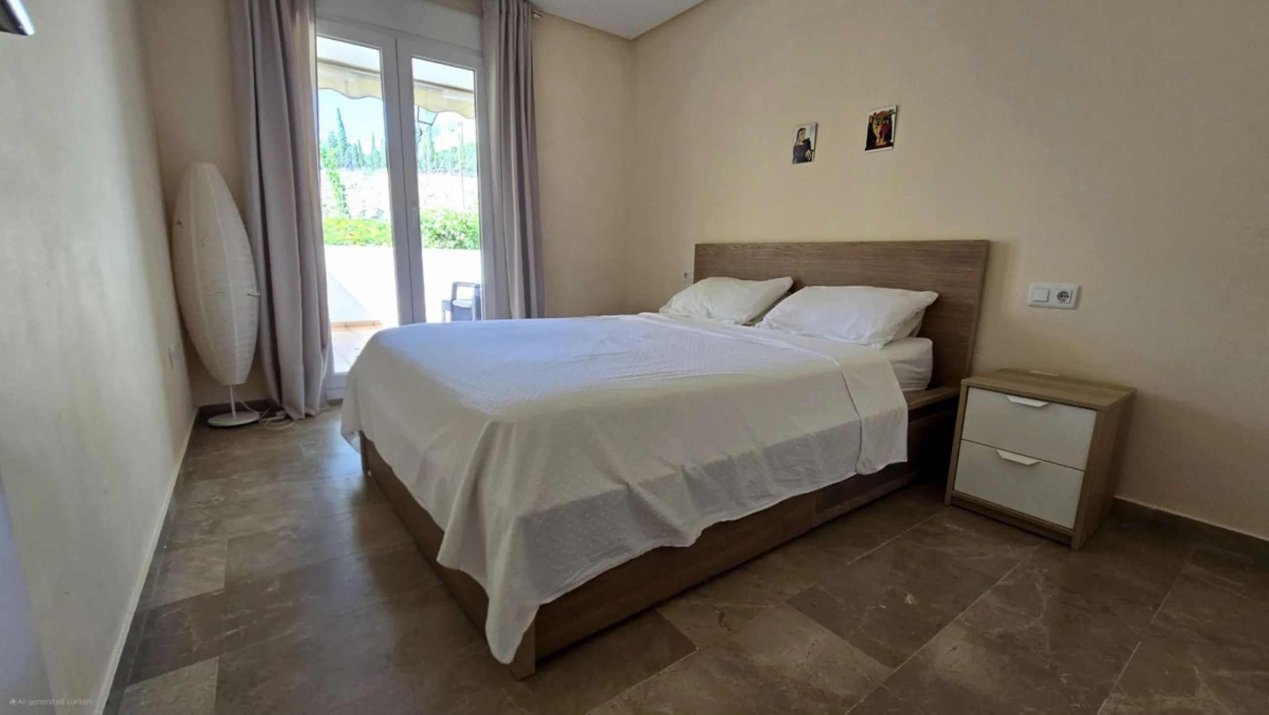 JUST REDUCED .LUXURY GROUND FLOOR GATED COMMUNITY. FRONT LINE GOLF. 2 BED 2 BATH APARTMENT MIRAFLORES. € 299,950 WITH EXISTING TOURIST LICENCE.