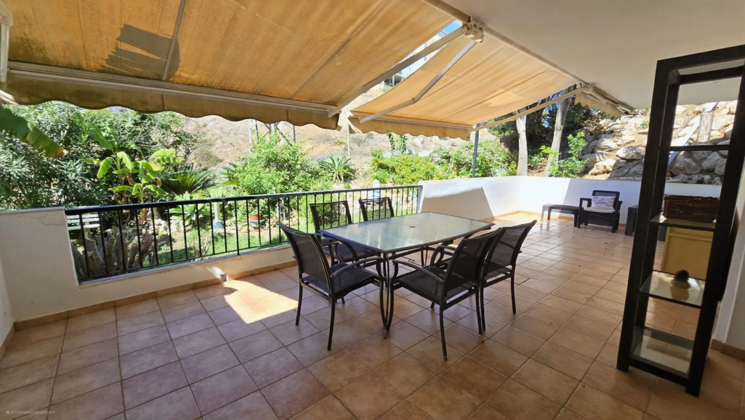 JUST REDUCED .LUXURY GROUND FLOOR GATED COMMUNITY. FRONT LINE GOLF. 2 BED 2 BATH APARTMENT MIRAFLORES. € 299,950 WITH EXISTING TOURIST LICENCE.