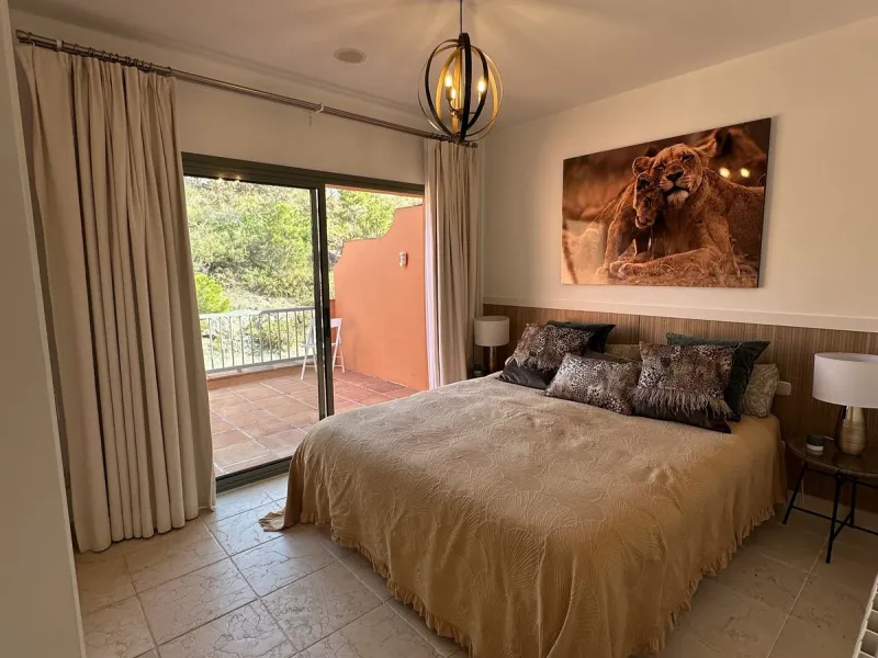 Luxury penthouse in Flamingos Resort with stunning sea and golf views, featuring an unobstructed front view thanks to its prime position within the complex.