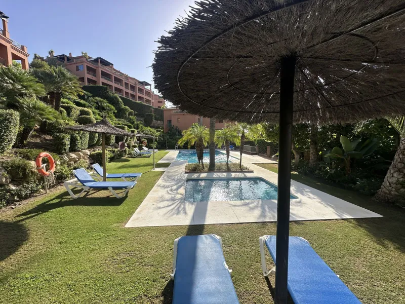 Luxury penthouse in Flamingos Resort with stunning sea and golf views, featuring an unobstructed front view thanks to its prime position within the complex.