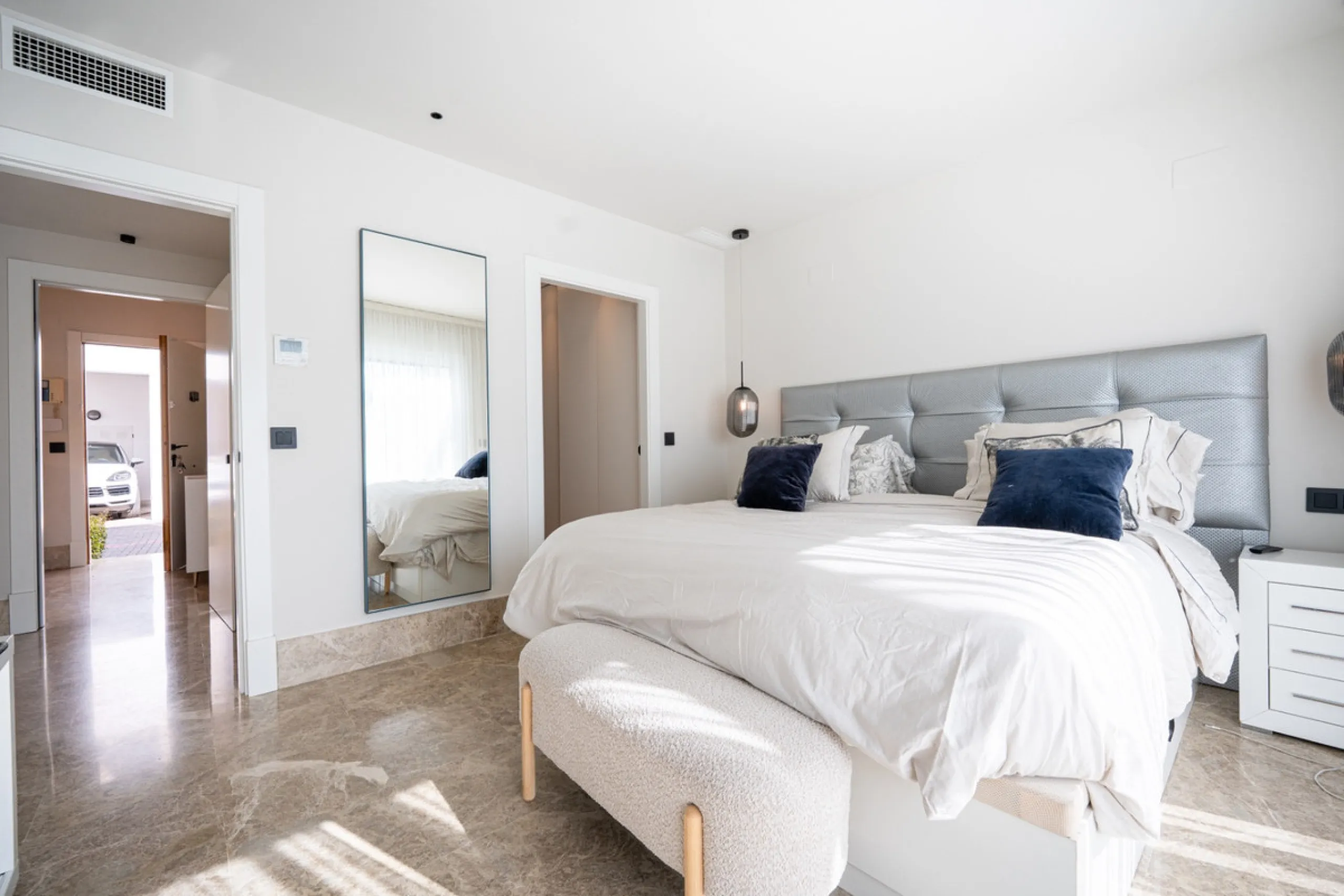 Experience effortless coastal living in Townhouse Targa, a modern Mediterranean home in the heart of Marbella East. This elegant townhouse sits in a secure gated community close to golden beaches and leading golf courses. Designed across three levels, it 