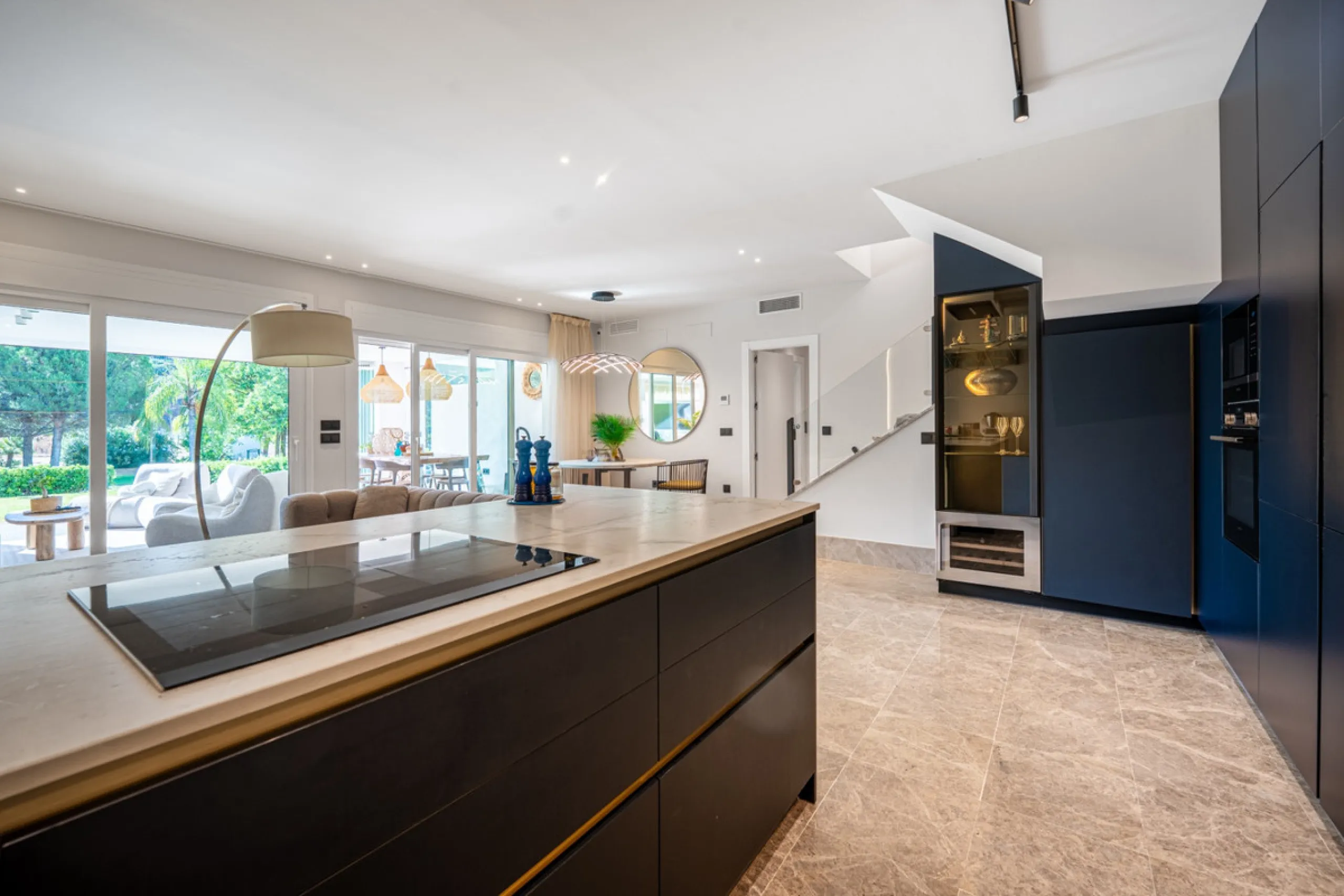 Experience effortless coastal living in Townhouse Targa, a modern Mediterranean home in the heart of Marbella East. This elegant townhouse sits in a secure gated community close to golden beaches and leading golf courses. Designed across three levels, it 