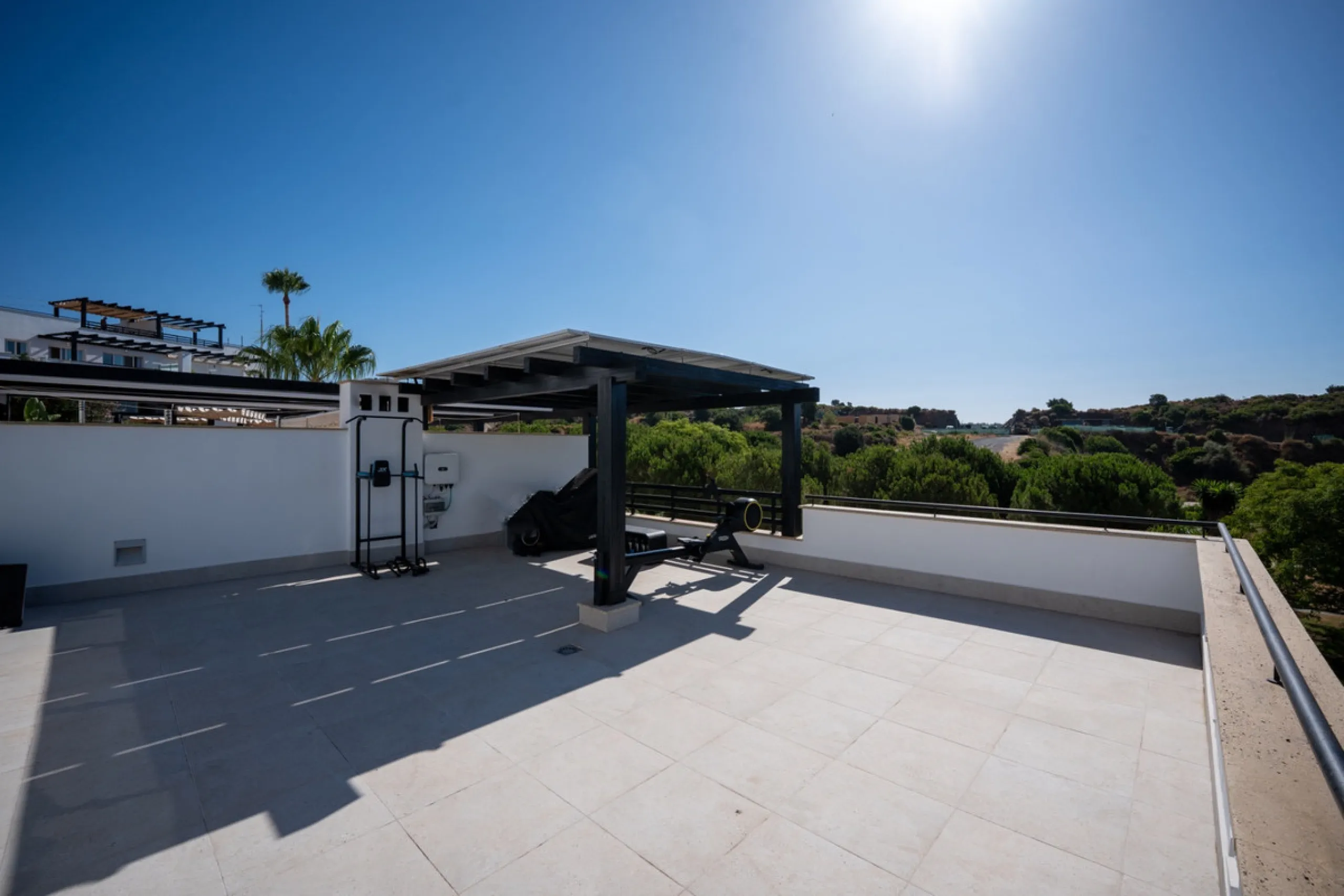 Experience effortless coastal living in Townhouse Targa, a modern Mediterranean home in the heart of Marbella East. This elegant townhouse sits in a secure gated community close to golden beaches and leading golf courses. Designed across three levels, it 