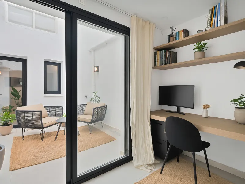 This newly refurbished apartment is located right in the heart of Estepona, in the charming historic town, full of pedestrian streets known for their colorful flower pots and poetry murals.