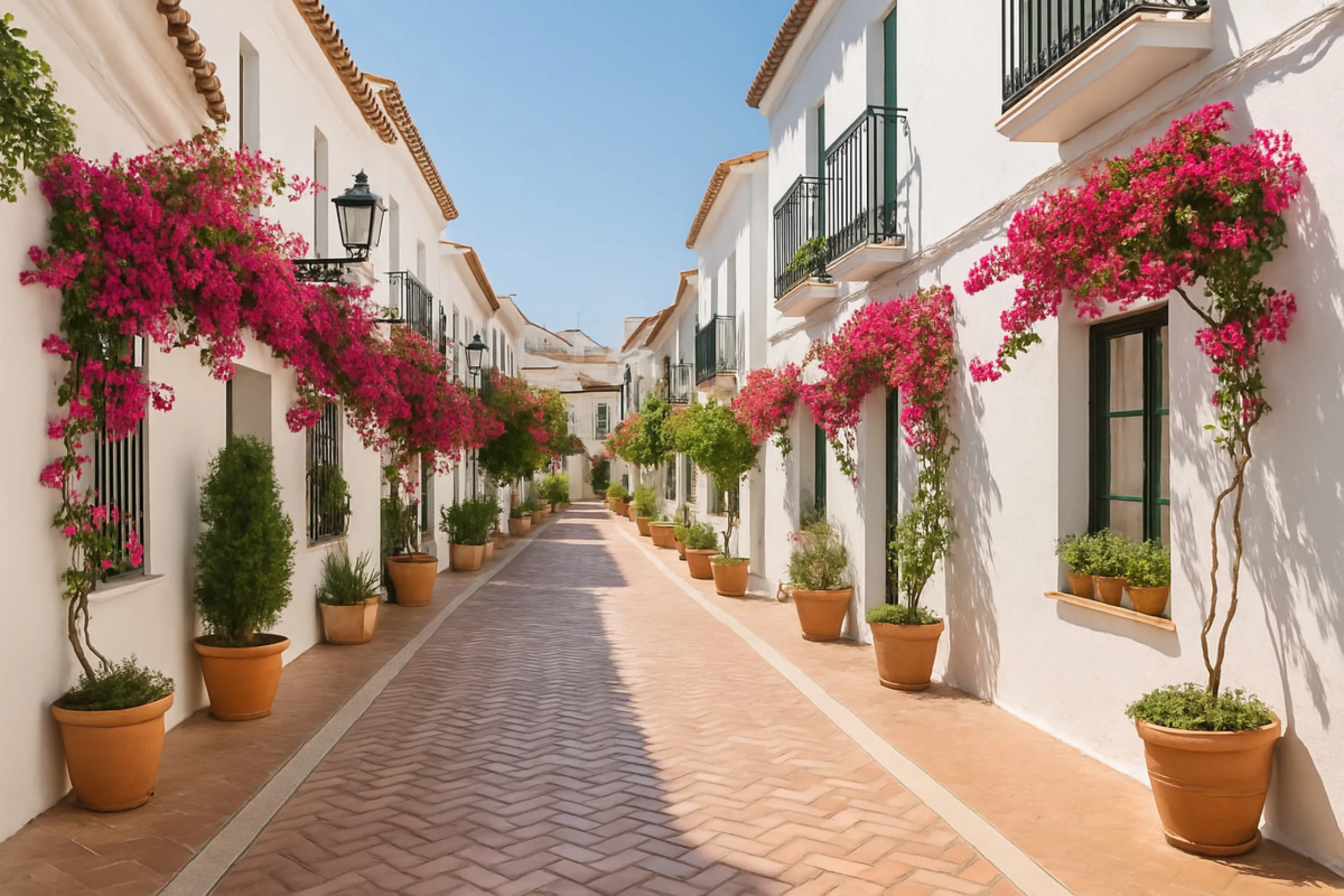 This newly refurbished apartment is located right in the heart of Estepona, in the charming historic town, full of pedestrian streets known for their colorful flower pots and poetry murals.
