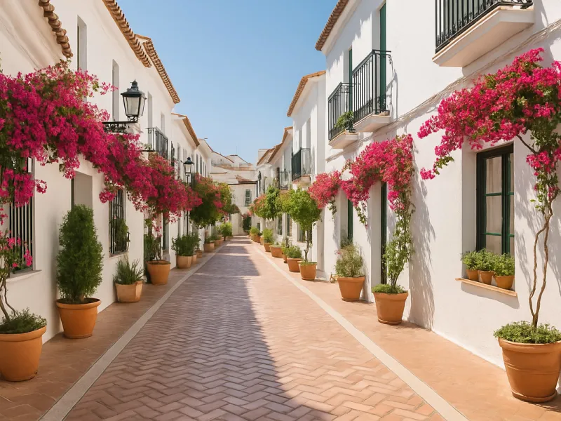 This newly refurbished apartment is located right in the heart of Estepona, in the charming historic town, full of pedestrian streets known for their colorful flower pots and poetry murals.