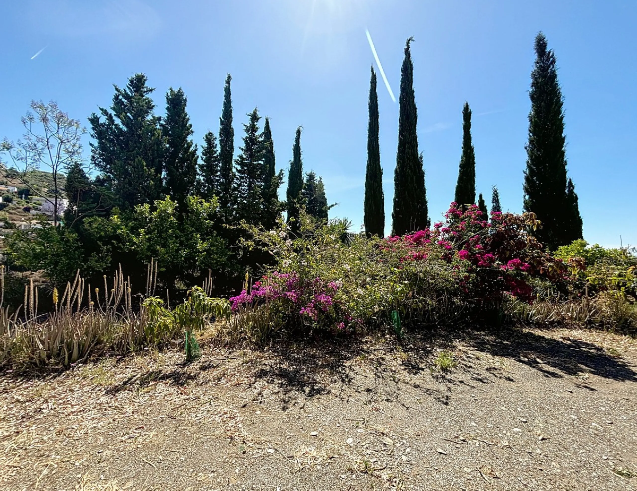 This impressive finca near Almayate spans almost 32,000 m2 of land and offers ample space for peace, self-sufficiency or small-scale farming projects. At its heart lies a charming house of approx. 200 m2, thoughtfully designed with three bedrooms and thre