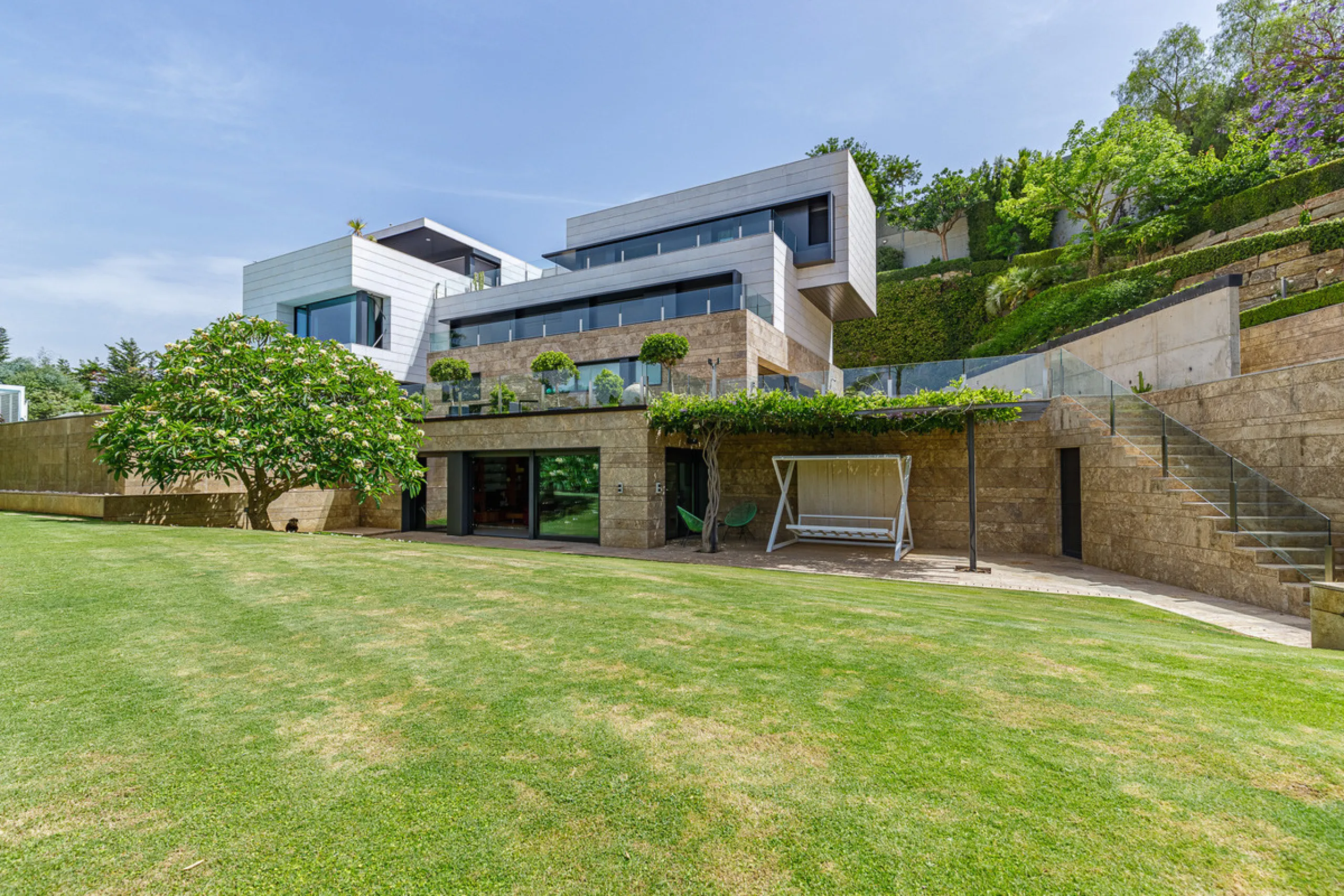 Designervilla mit Panoramablick über die Bucht in Parque Clavero, Málaga