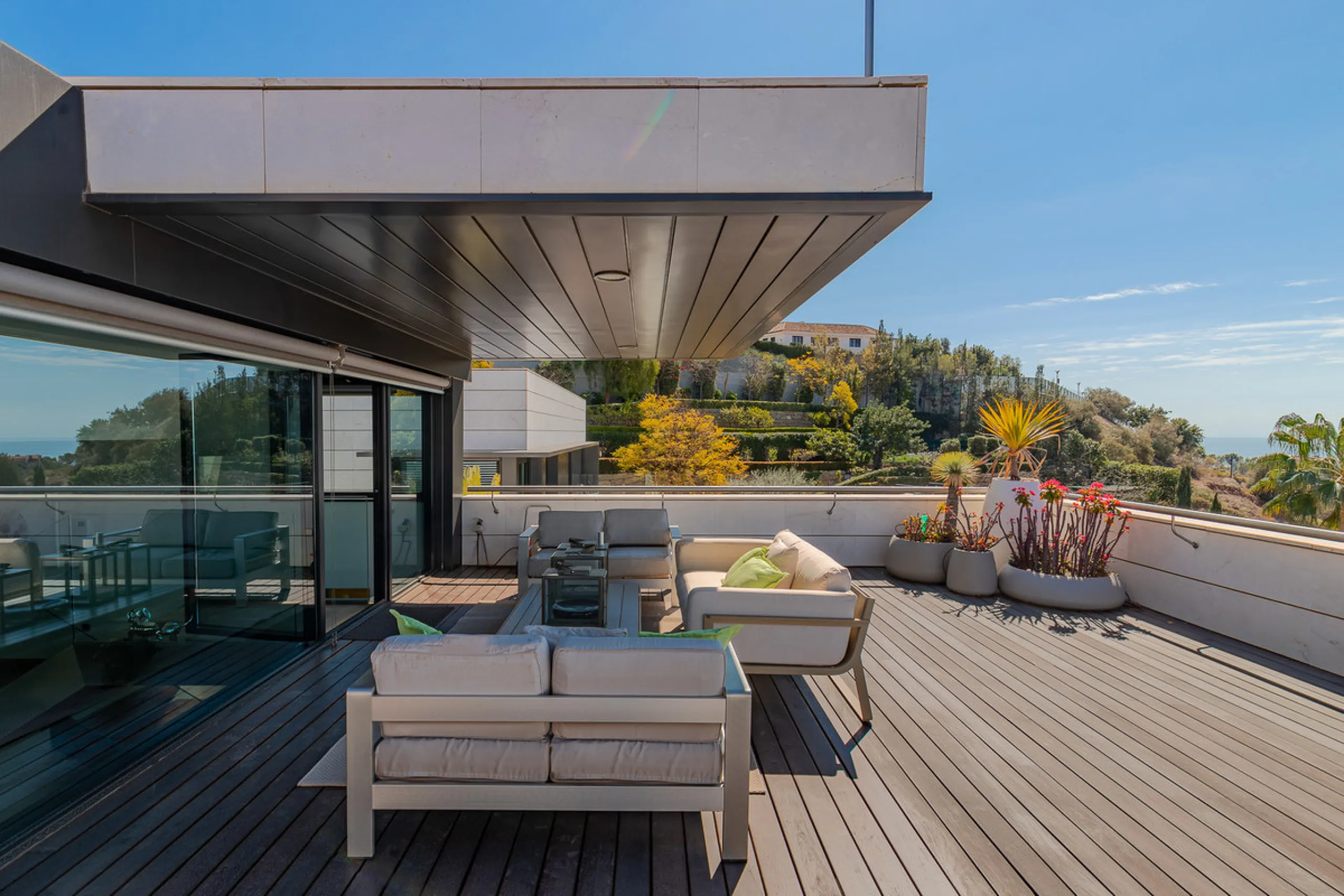 Designervilla mit Panoramablick über die Bucht in Parque Clavero, Málaga
