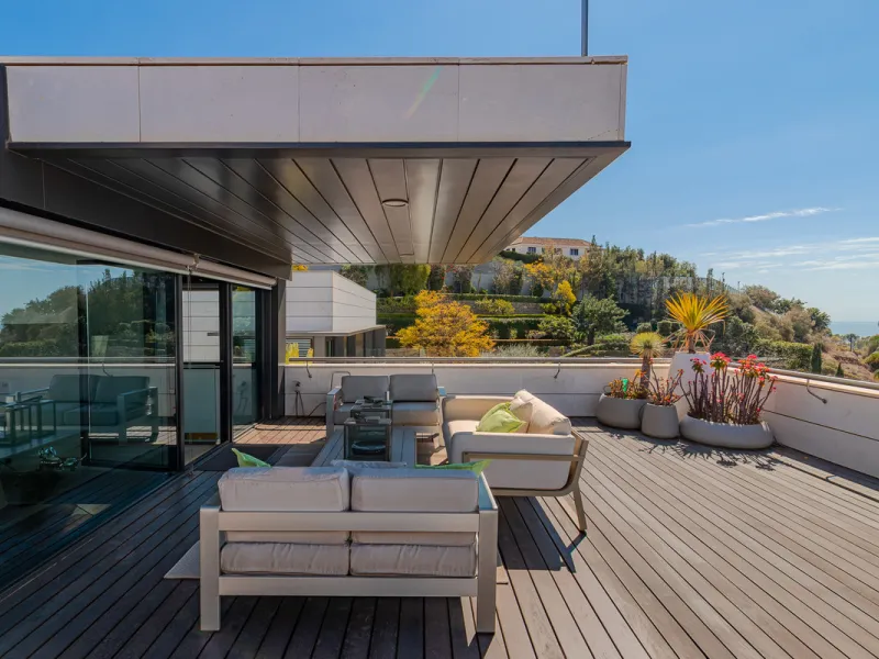 Designervilla mit Panoramablick über die Bucht in Parque Clavero, Málaga