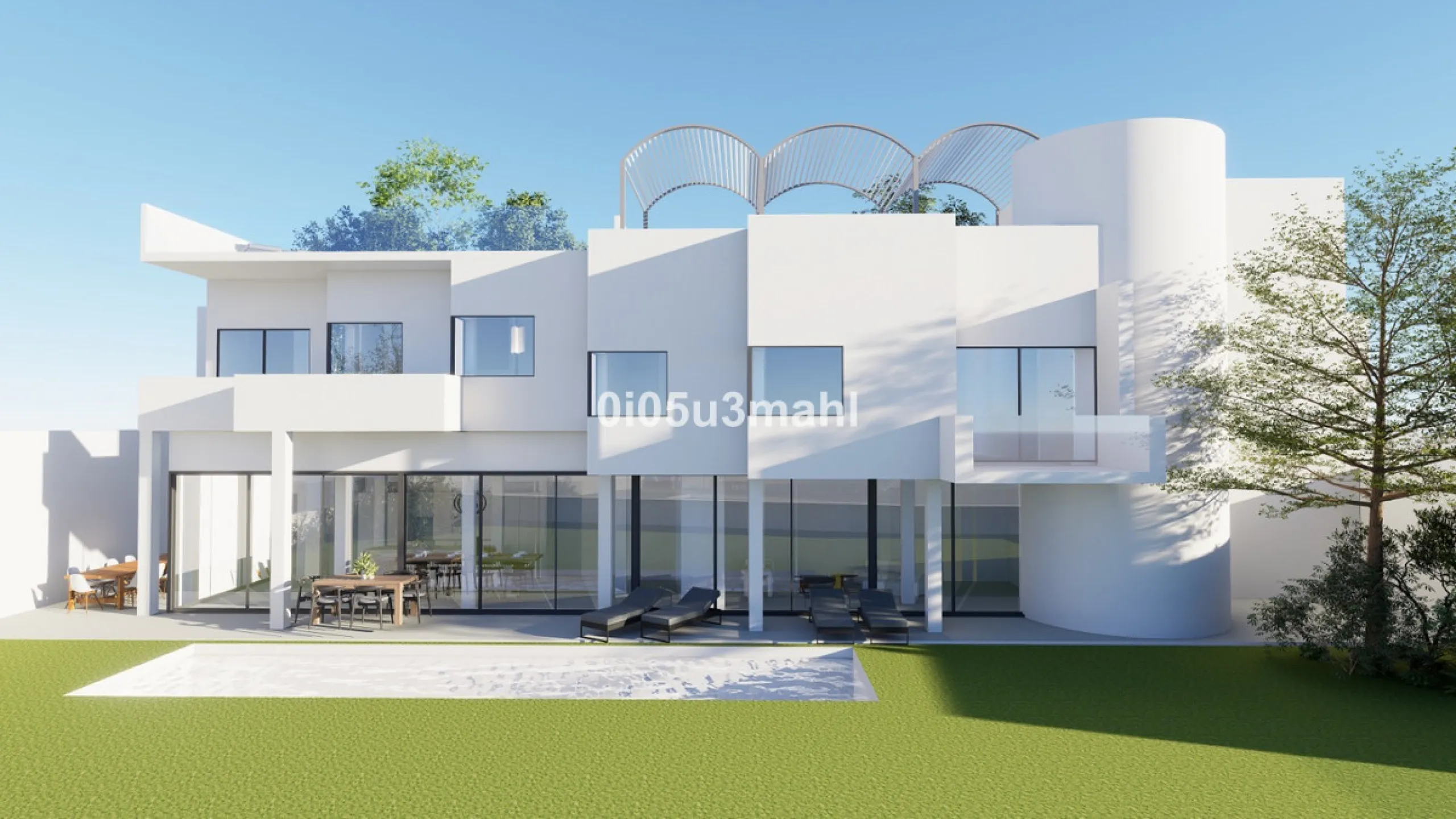 I'm offering you a large villa with high ceilings, a ground floor, a basement, and a large garage for several vehicles. Located on a 723 m2 plot (according to land registry), of which 479 m2 are built. It has large gardens, a porch, and a large pool.