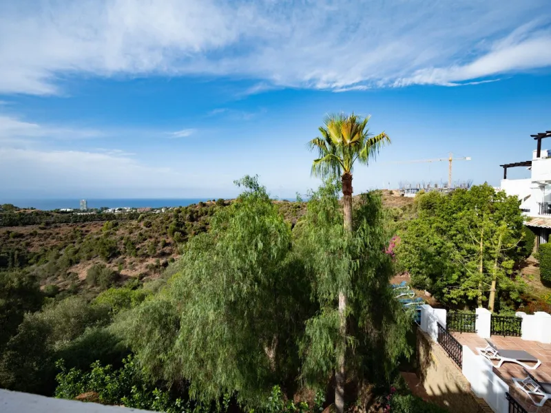 Discover this exquisite duplex penthouse nestled in a charming, white-washed Andalusian village-style urbanisation, found in the heart of Altos de Los Monteros, Marbella.