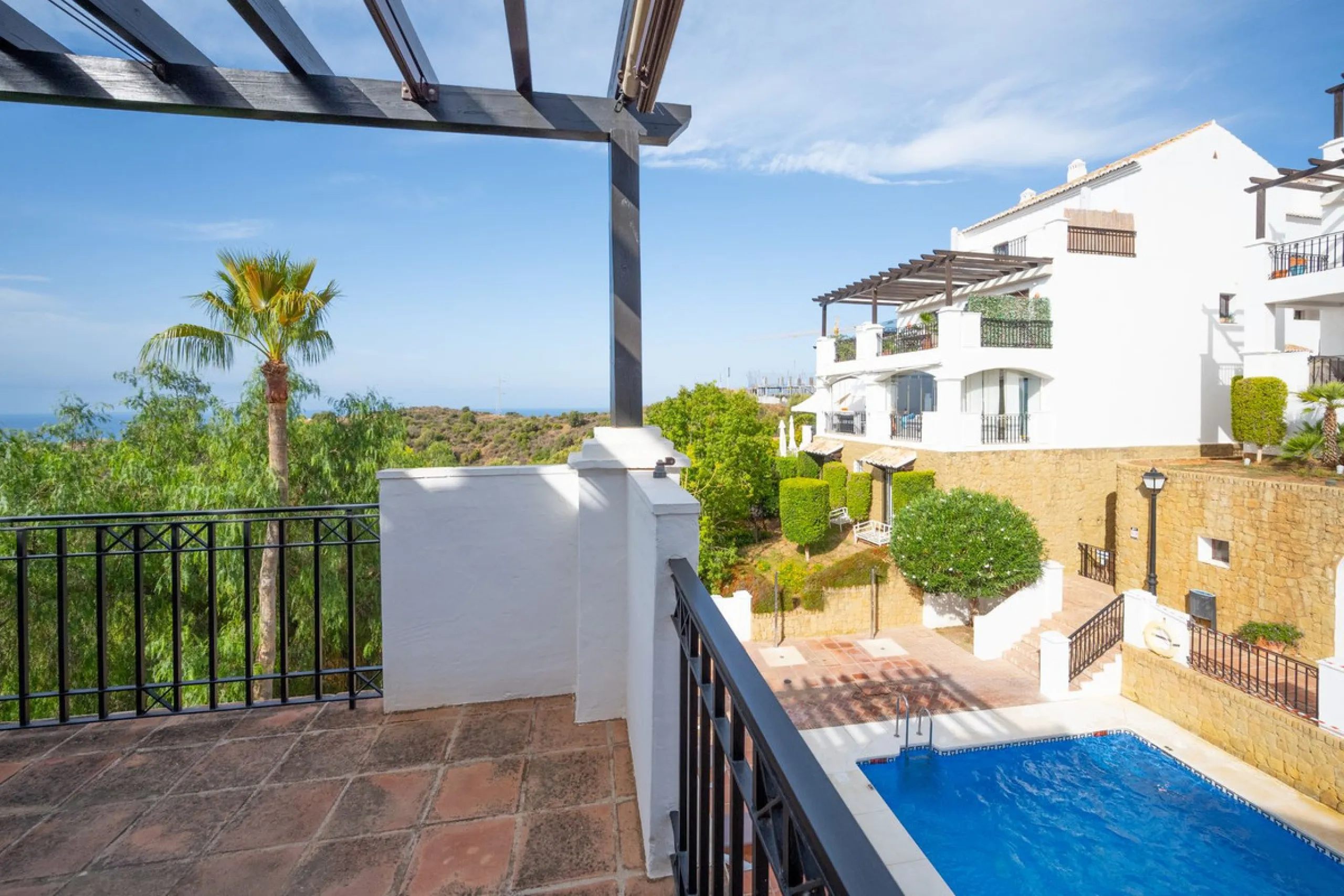 Discover this exquisite duplex penthouse nestled in a charming, white-washed Andalusian village-style urbanisation, found in the heart of Altos de Los Monteros, Marbella.