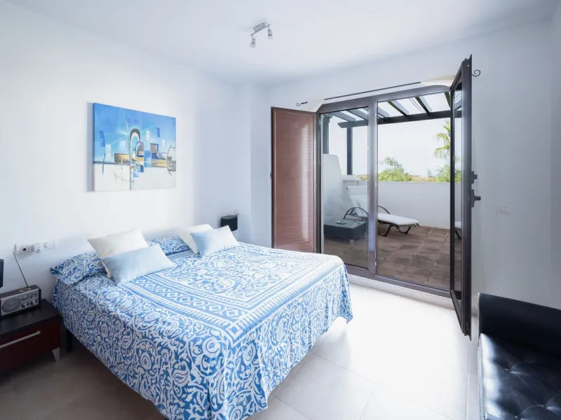 Discover this exquisite duplex penthouse nestled in a charming, white-washed Andalusian village-style urbanisation, found in the heart of Altos de Los Monteros, Marbella.
