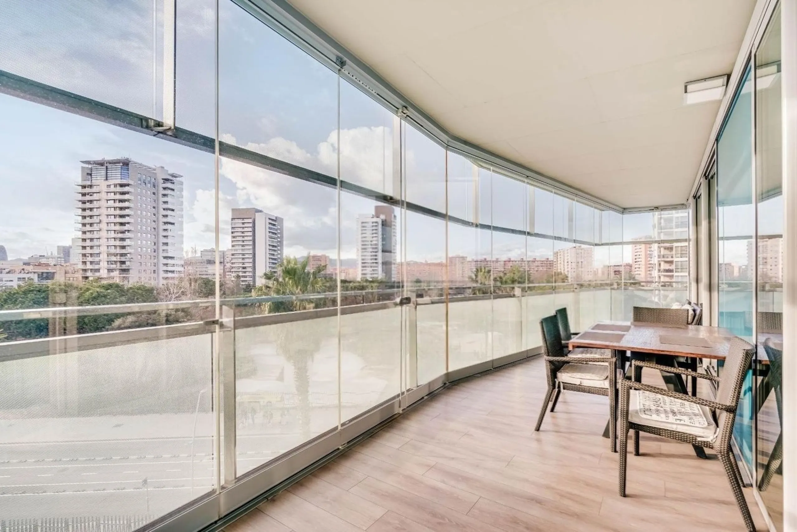 Exclusive apartment with large terrace by the sea in Diagonal Mar, Barcelona
