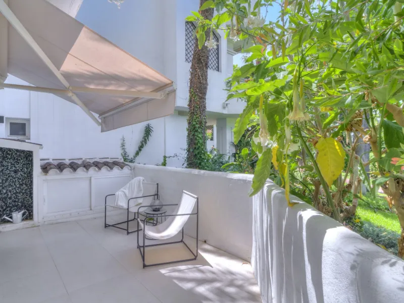 Ground Floor Apartment in Marbella East – Romantic Andalusian Architecture, Modern Renovation.