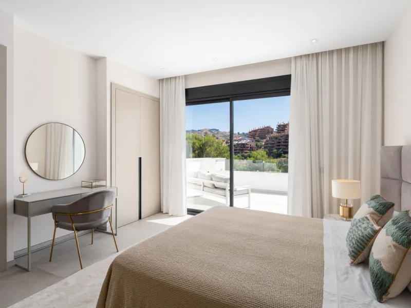 Positioned within the prestigious Santa Maria Golf urbanization in Elviria, Villa Andrea is an extraordinary frontline golf villa for sale in Marbella offering contemporary luxury, seamless design, and a highly desirable setting. Built in 2021 on a genero